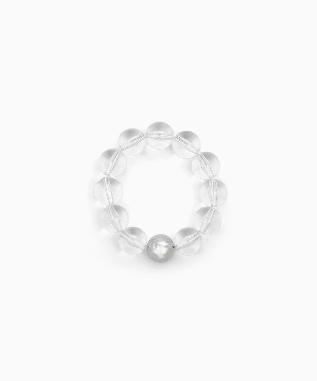 BRACELET SCRUNCHIE / SILVER WATER BALL