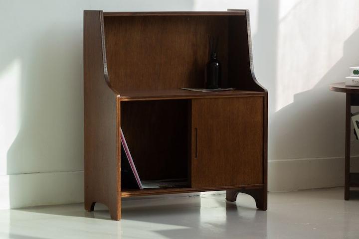 세느 라왕 합판 엔틱 레트로 미닫이 600 협탁 수납장