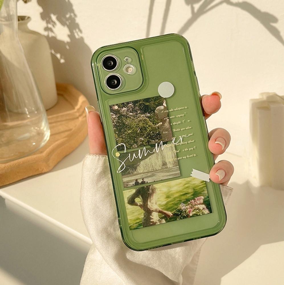 (무배) [아이폰13] 그린 감성 아이폰케이스 폰케이스