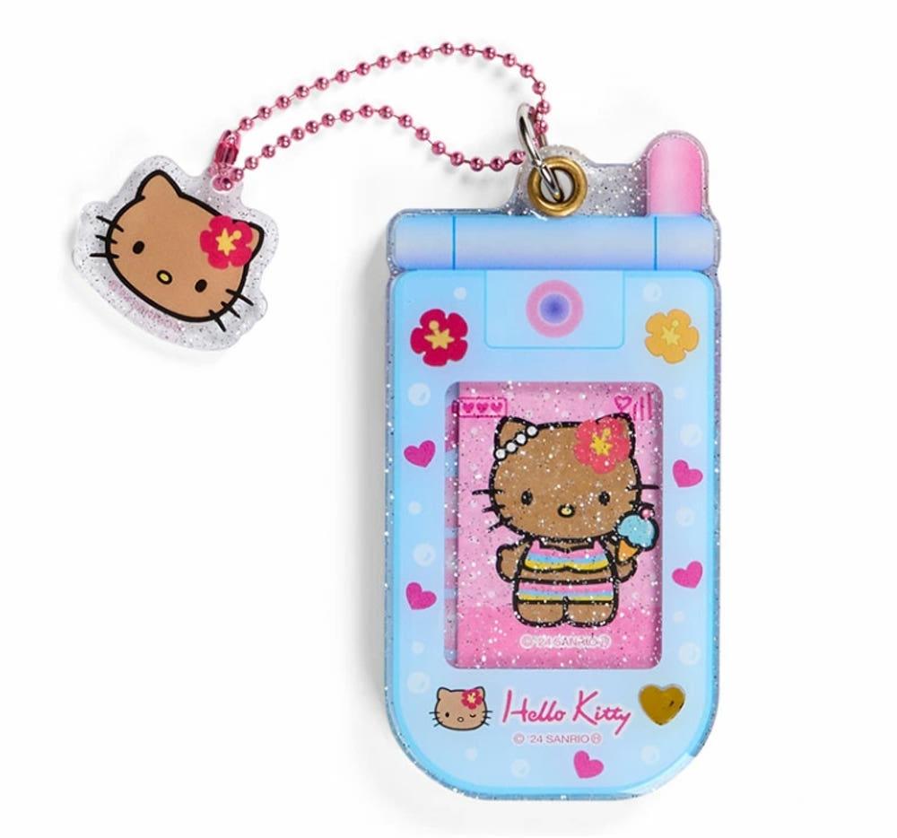헬로키티 고고걸 컬렉션 / 슬라이드 폴더폰 키링 / 태닝키티