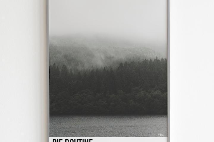 인테리어 아트 포스터 _ DIE ROUTINE (A1 5070 A2 A3 size)