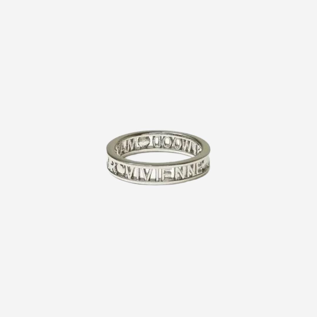 (W) Vivienne Westwood Westminster Ring 925 Rhodium