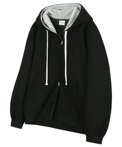 2WAY 시그니처1 후드집업_블랙