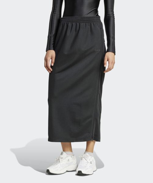 파이어버드 집업 맥시 스커트 - 블랙 / IW5518