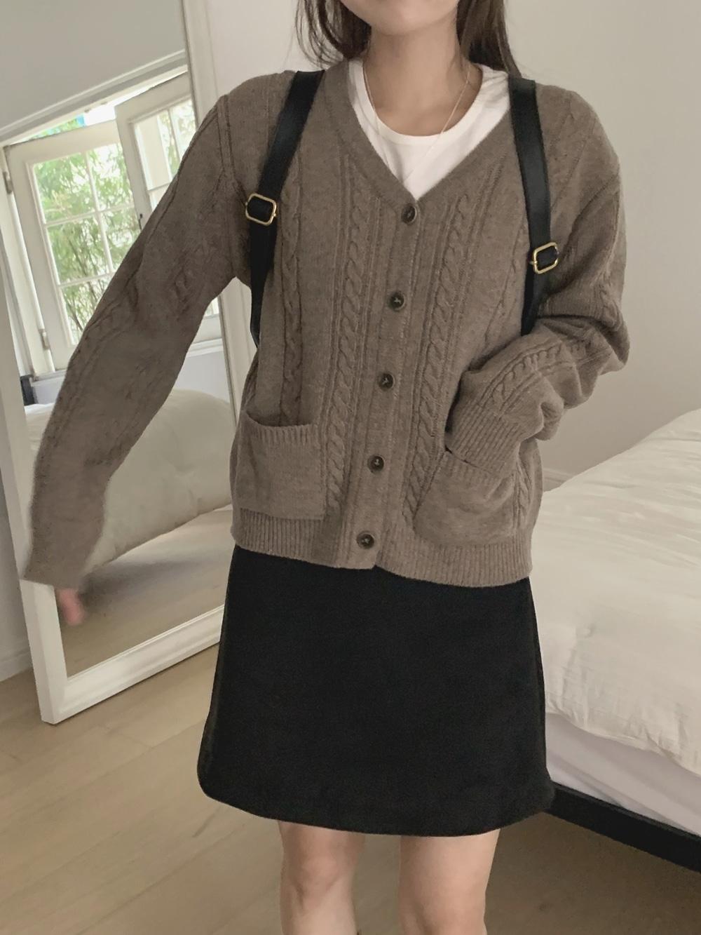 버치 포켓 cardigan