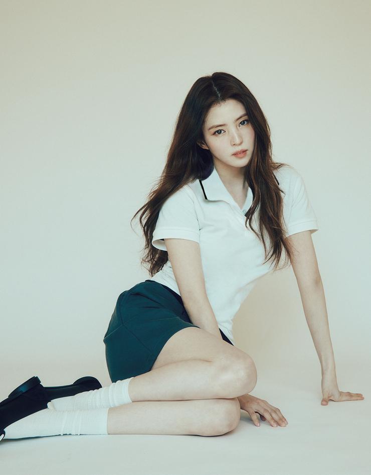 [한소희] 여자 폴로 자수 반팔 티셔츠