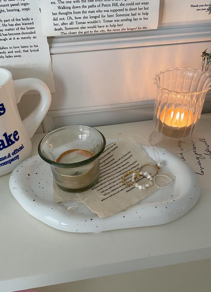 세라믹 캔들 악세사리 쥬얼리 트레이 받침 홀더 인테리어소품