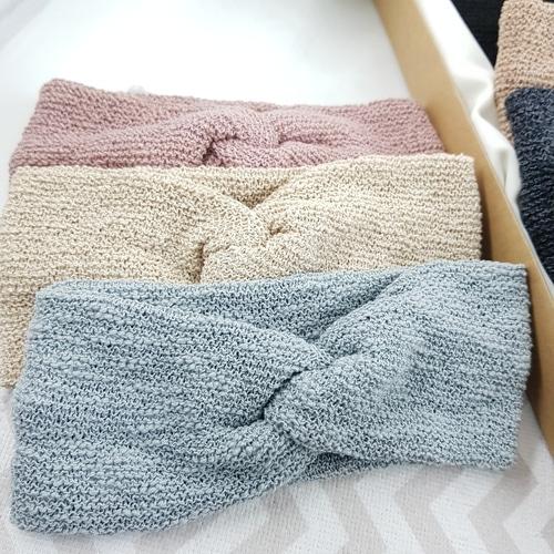 꼬임 두꺼운 니트 반다나 넓은 헤어터번 세안 머리띠 헤어밴드