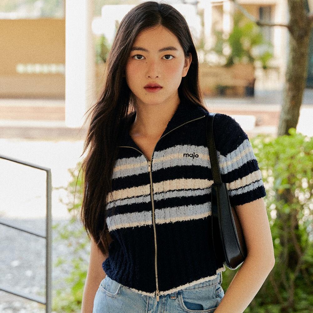 Veneto 2way Zip-up Knit [Navy]