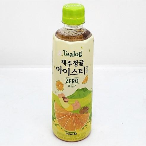 티로그 제주청귤 아이스티 녹차 제로, 500ml, 12개