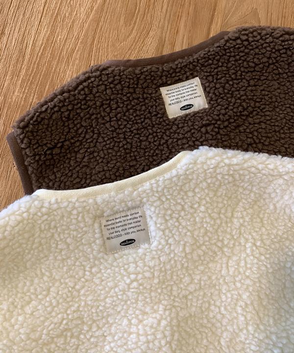 리얼코코 [덤블🤍/양털/베스트/made] 로피 뽀글이 조끼