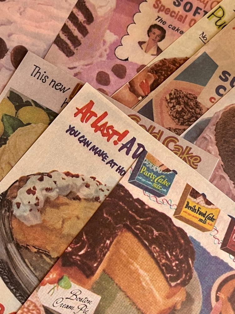 [인테리어 소품]빈티지 엽서 영문 페이퍼 세트(3type)_마을엔