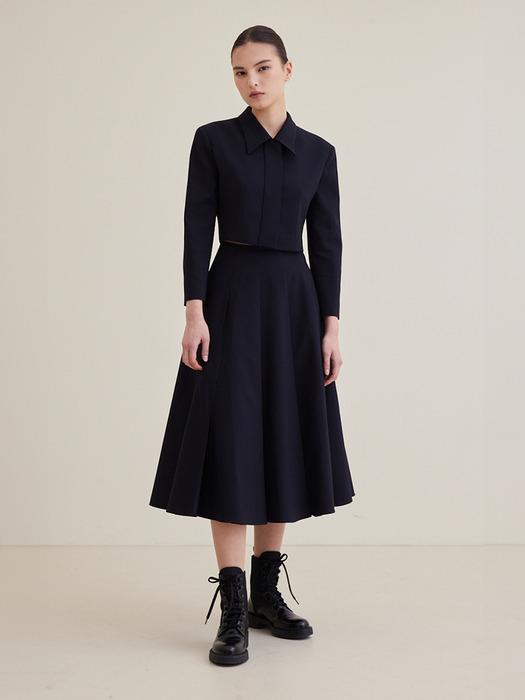 [5차리오더]Pleated Skirt - Navy