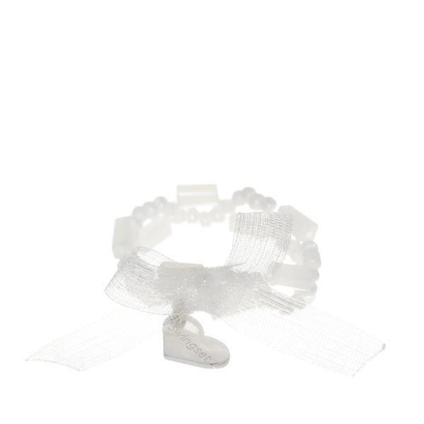 Stick Ribbon Beads Ring (White)