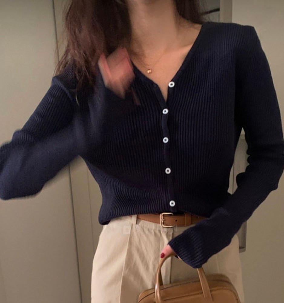 (블루당일,쿠폰) pyt 지젤 슬림 골지 니트 5col