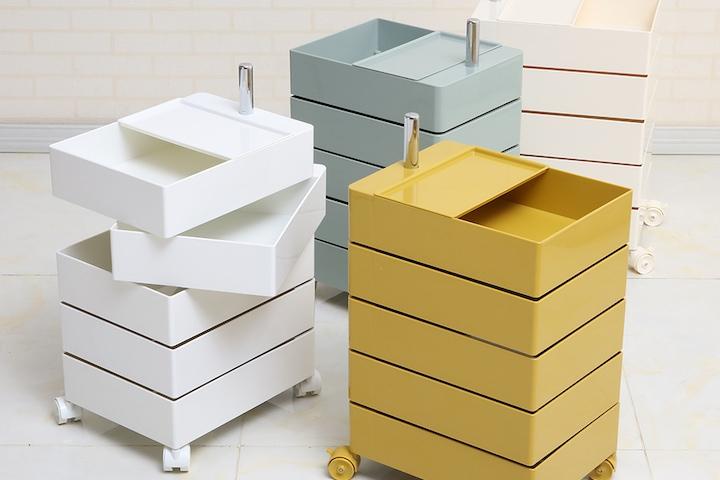 [쿠폰가 62,605원] 360도 회전 5단 이동식 트롤리 4colors