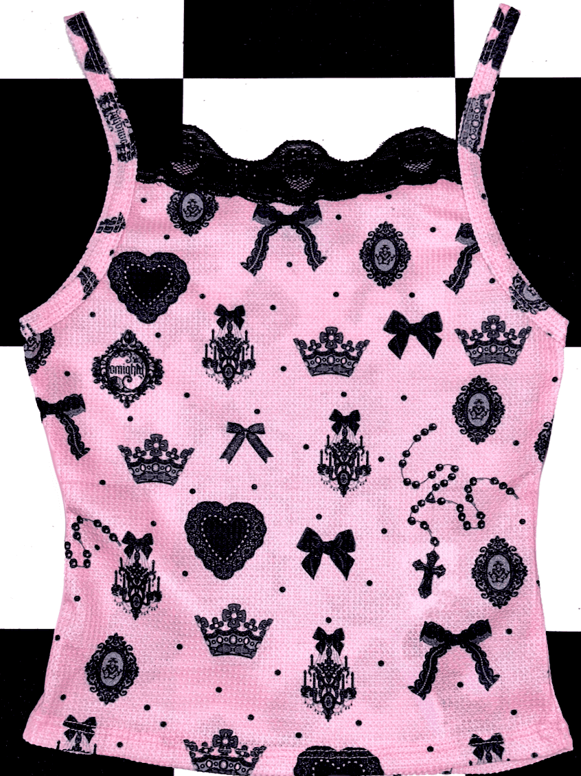 COQUETTE WAFFLE TANK IN PINK