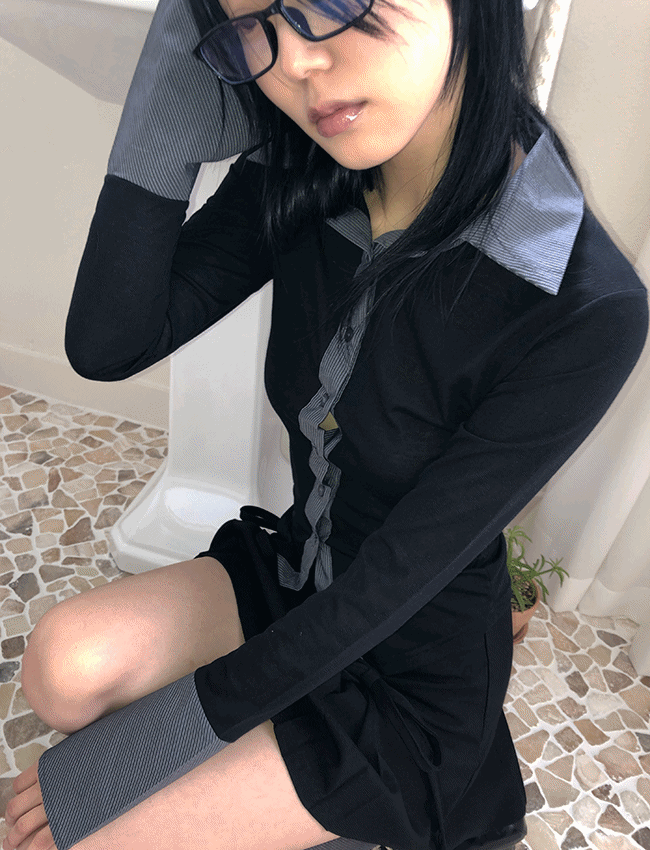 긱스 스트라이프 셔츠 긱시크 티셔츠 (3color)