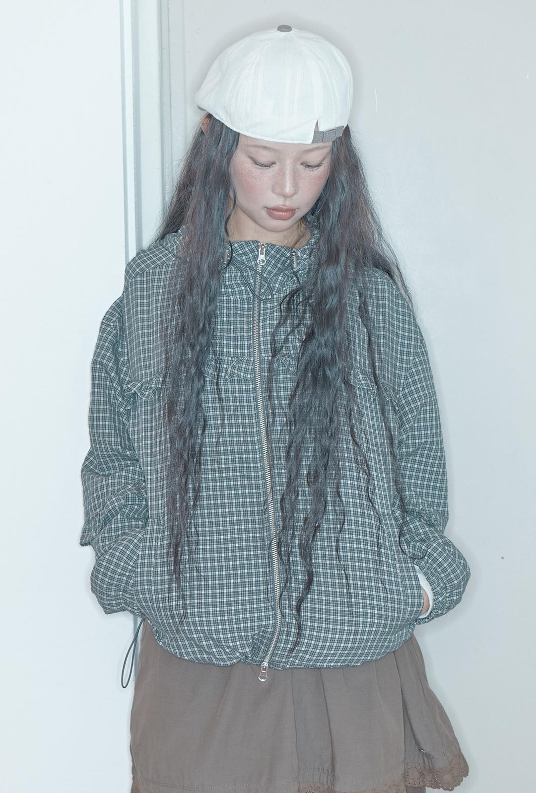 [서지수PICK] 프릴 체크 후드 점퍼_MIWJJFT51C