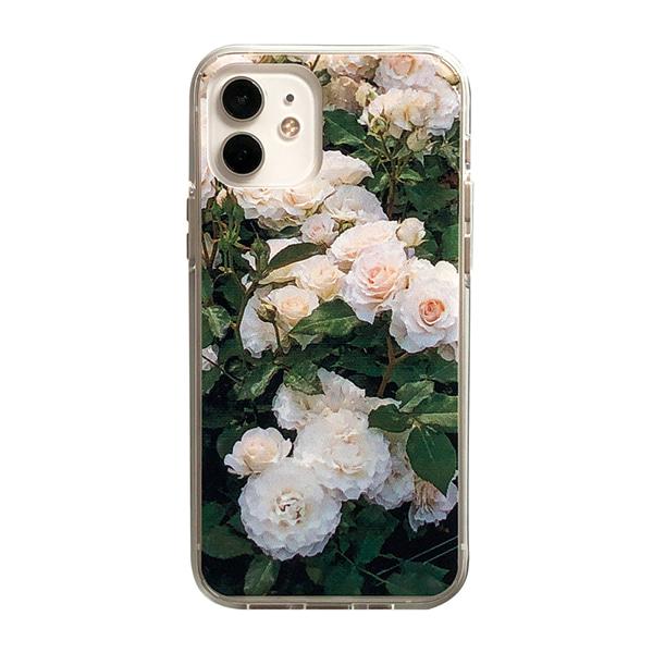 화이트 로즈 젤하드 폰케이스