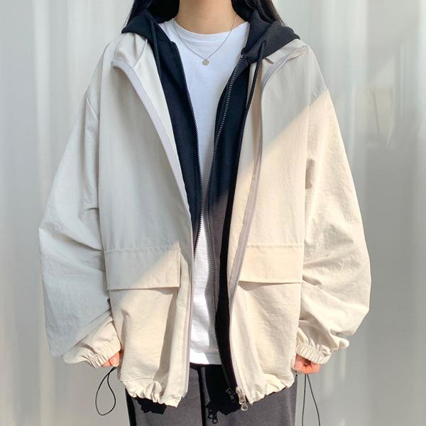 [간절기필수] 윈드 투웨이 바람막이 집업