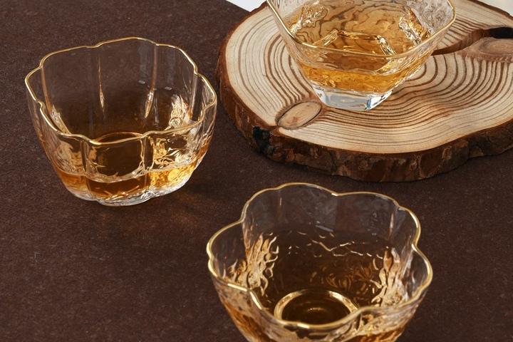 골드라인 블루밍 소주잔 3종1택