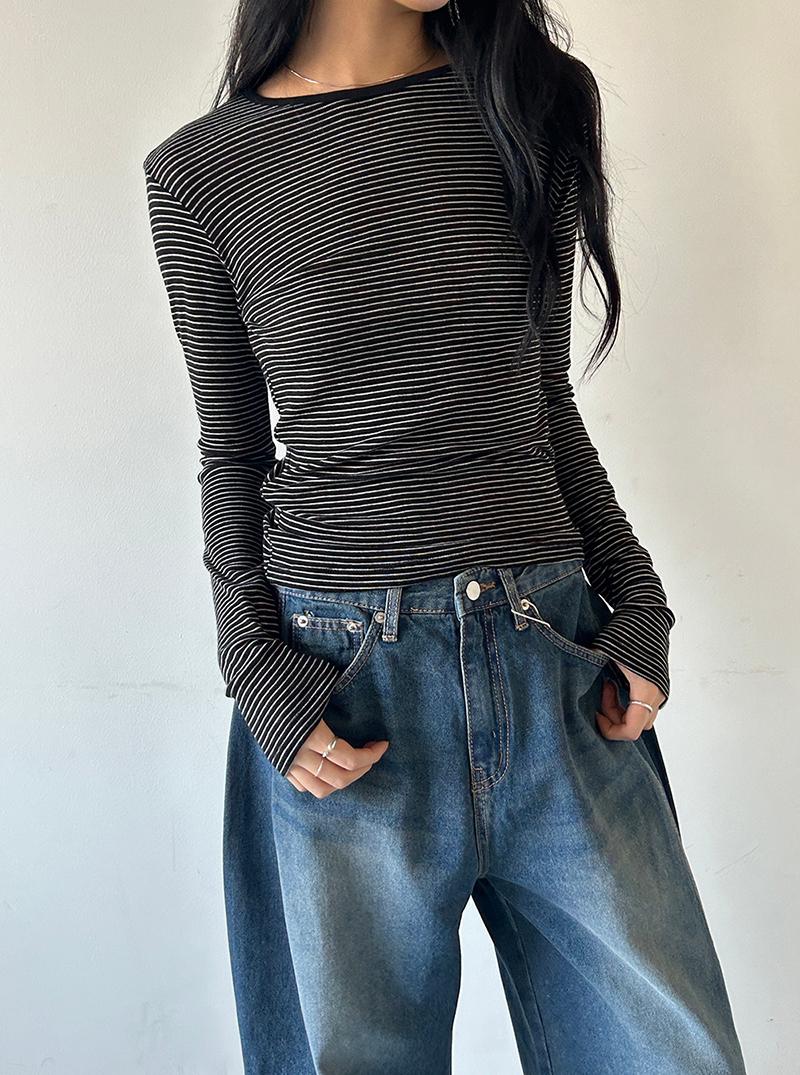 클로스튜디오 메리스트라이프티셔츠