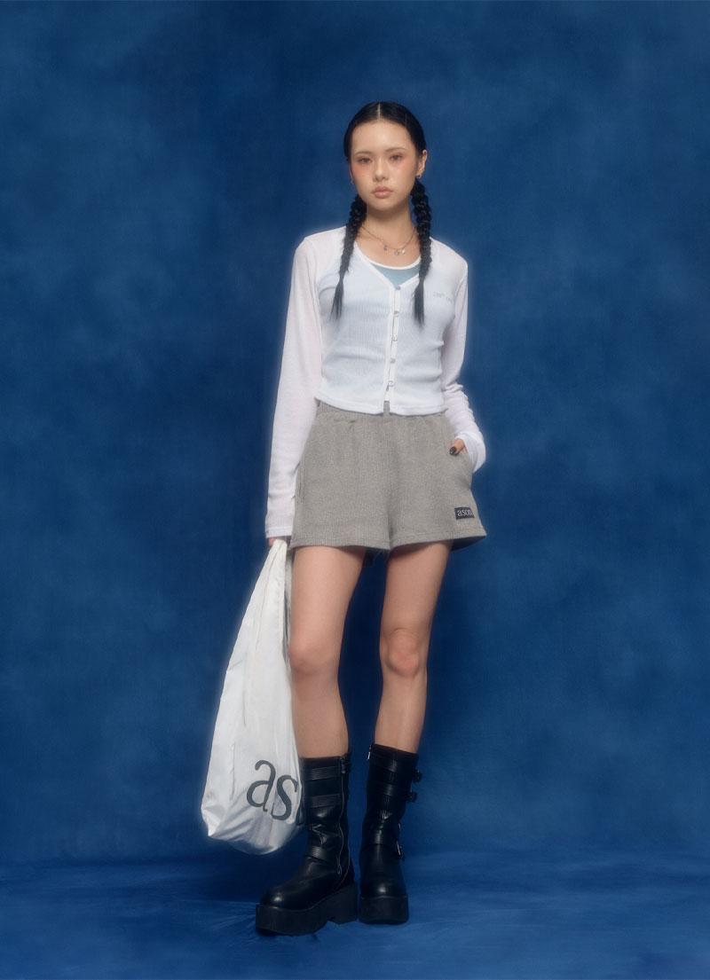 WAFFLE SHORT PANTS / GRAY