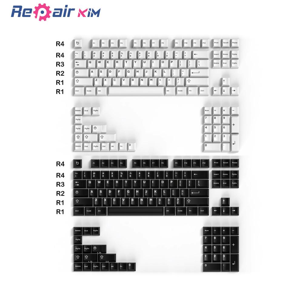 아이페이 블랙이색 & 미니멀 WOB BOW Aifei 키캡 체리 PBT 이중사출 cmk