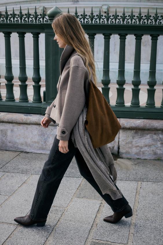 CORDUROY-EFFECT TOTE BAG