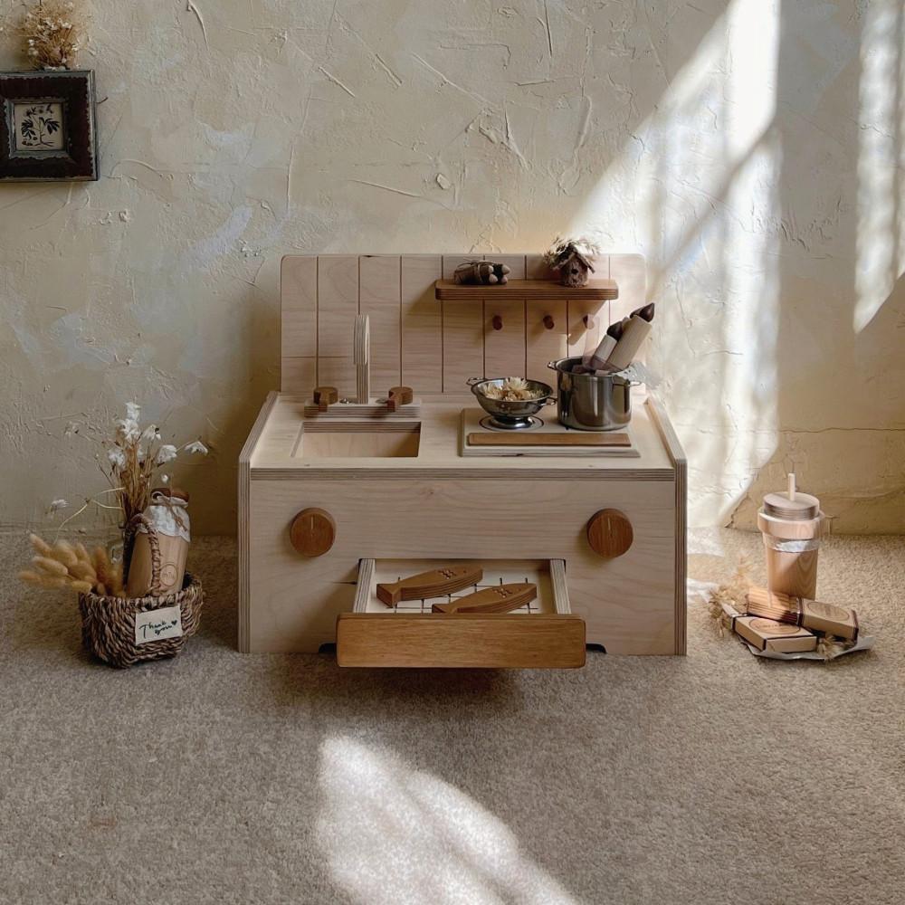 원목 미니 유아 주방놀이 어린이 주방놀이세트