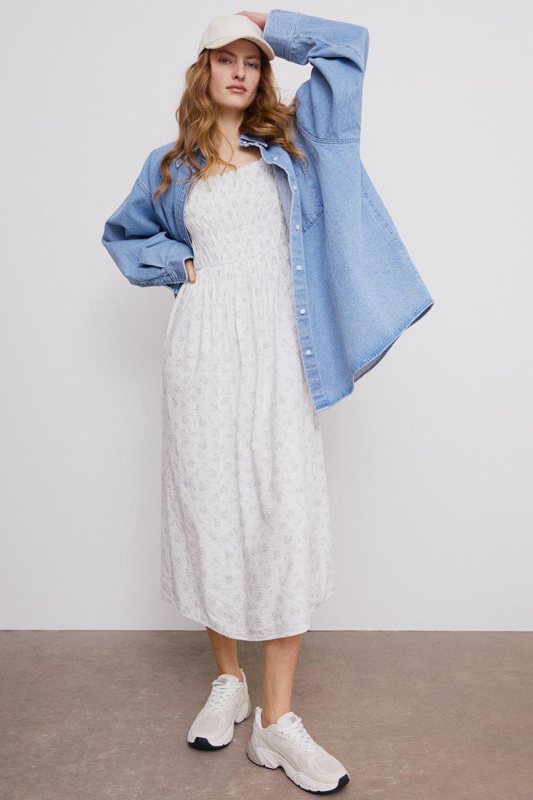 퍼프 슬리브 플로럴 드레스