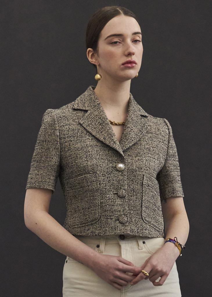 (4차 리오더) TWEED CROPPED JACKET_BROWN BLACK