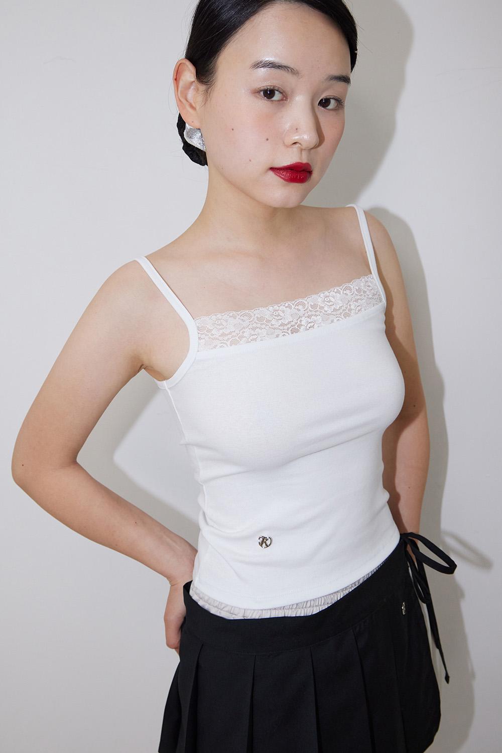 Fitting Lace Basic Sleeveless_WHITE