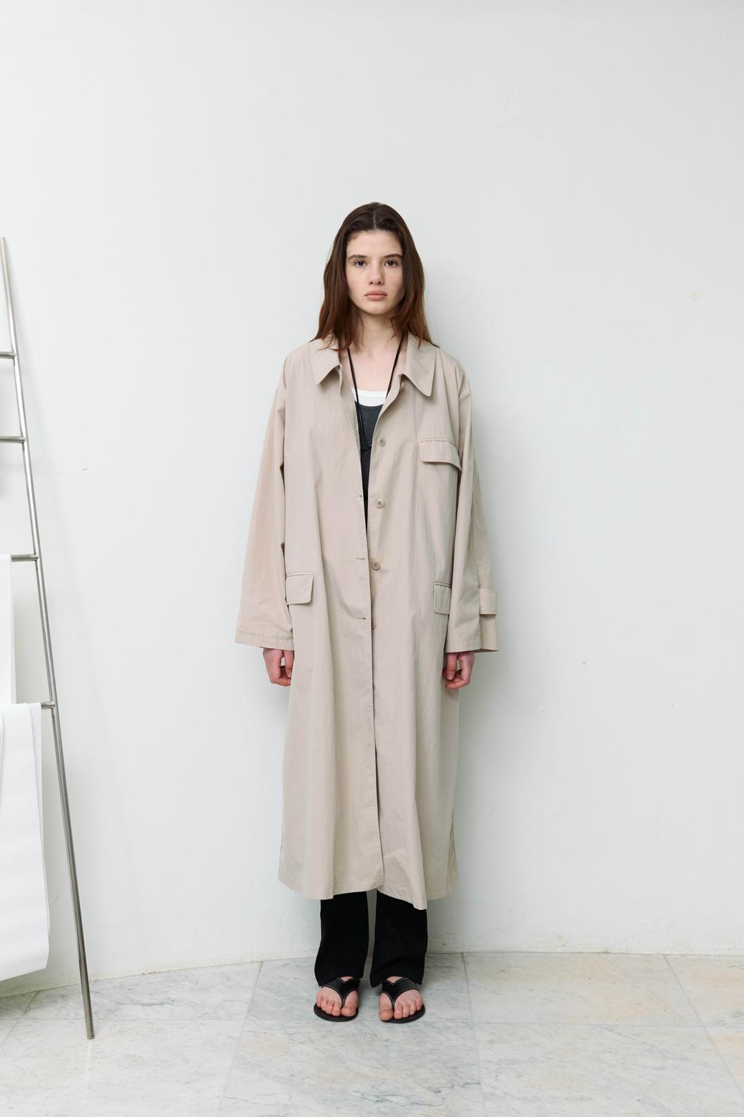 Utility washed coat (taupe)