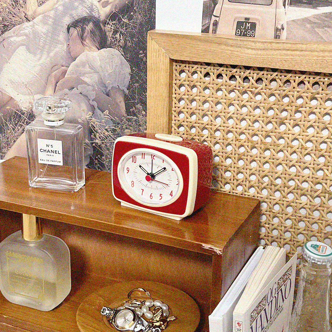 레트로 알람 시계 탁상 시계 아날로그 빈티지 소품