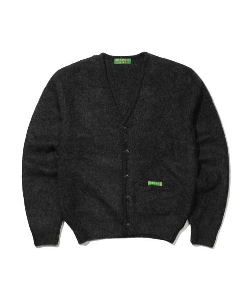 PETER BRUSHED CARDIGAN - CHARCOAL