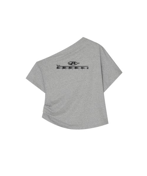 Zen One Shoulder Top Gray