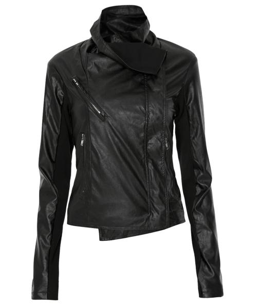 Asymmetrical Biker Leather Jacket (FL-047_Leather)