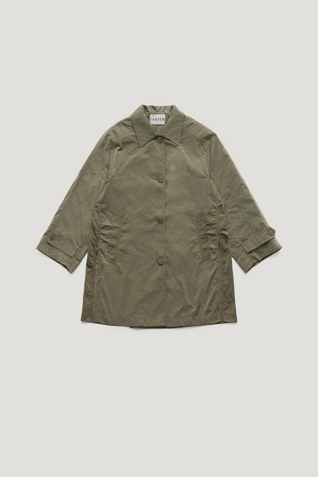 VICO SIDE SLIT HALF TRENCH_KHAKI / ₩348,000