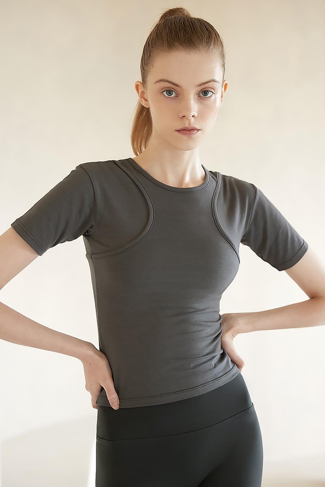 비비 티셔츠 차콜 Charcoal