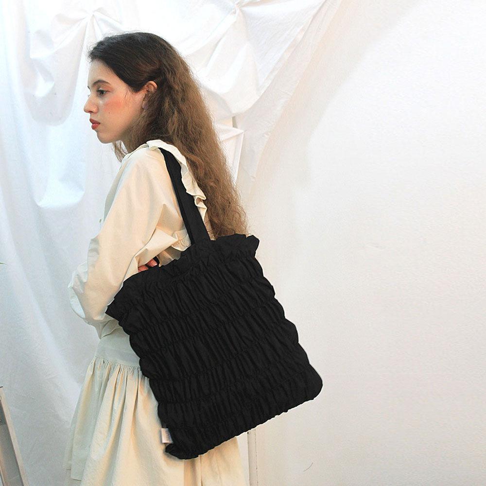Wave smocking bagⅡ(black)