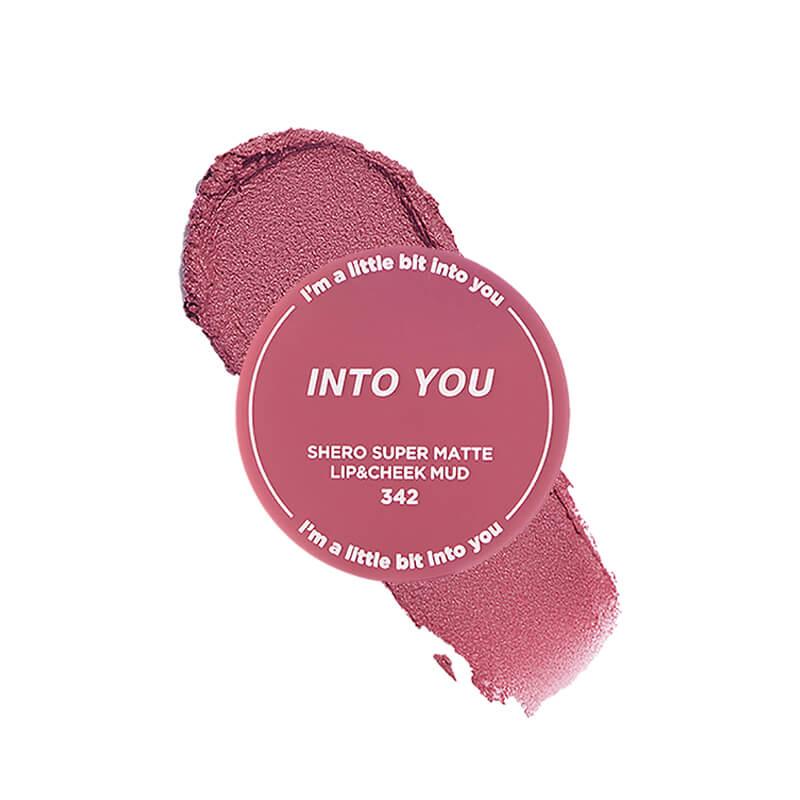 INTO YOU Canned Lip & Cheek Mud With Brush - 342-Dust Rose Pink