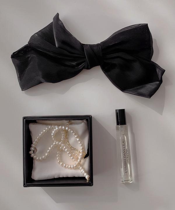 엘리스 리본 빅사이즈 헤어핀 반묶음 클립