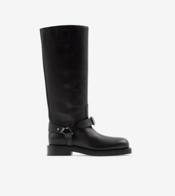 Botas altas Saddle en piel (Negro) - Hombre | Burberry® oficial