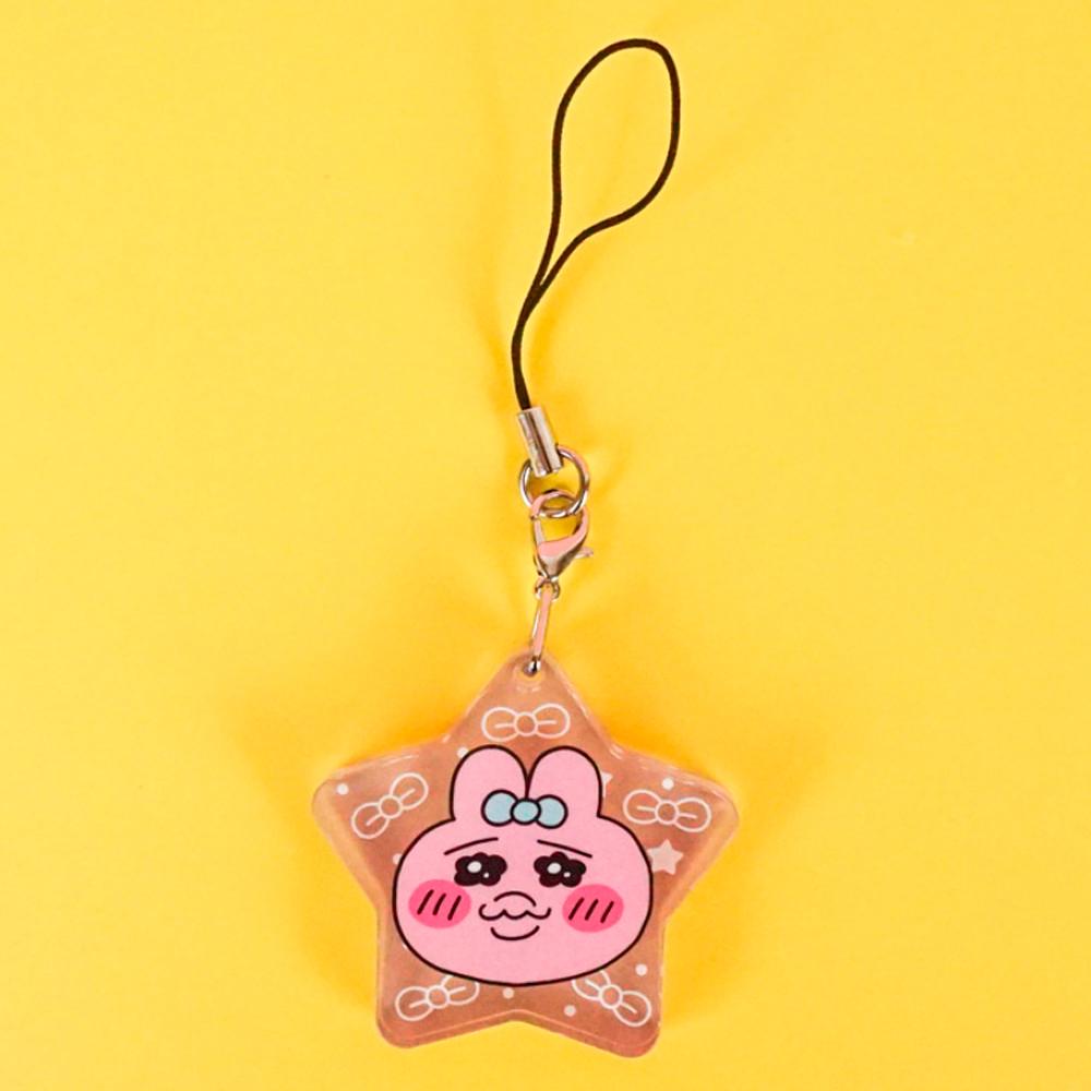 부시로드 가챠 카와이소니 오빤쮸 우사기 쥬얼 별모양 아크릴 키링 키홀더