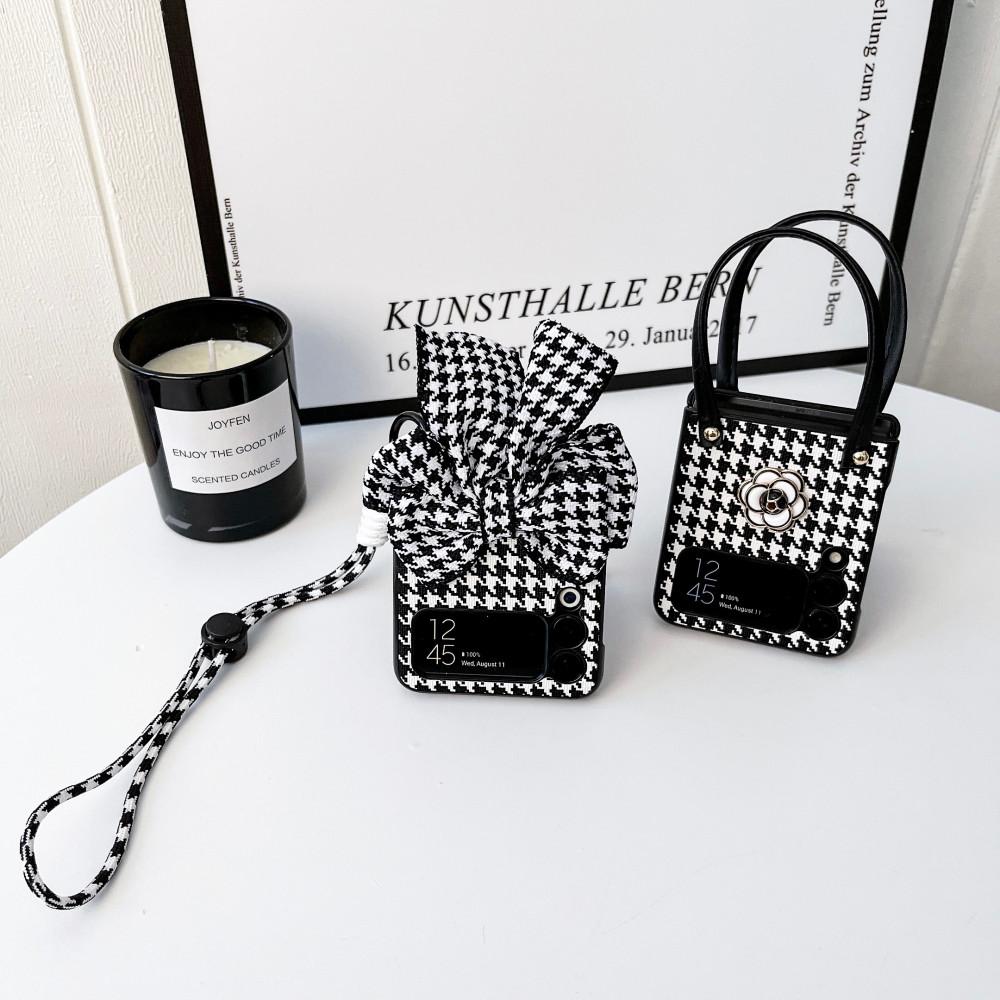 하운드투스 갤럭시 z플립4 스트랩 케이스 리본 핸드백 지플립3