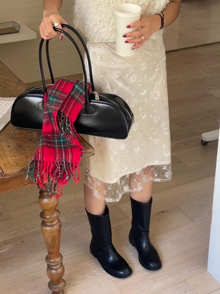 (S당일)Pure spangle layered skirt 퓨어 스팽글 레이어드 스커트 시스루 레이어 미디 스커트(2color)