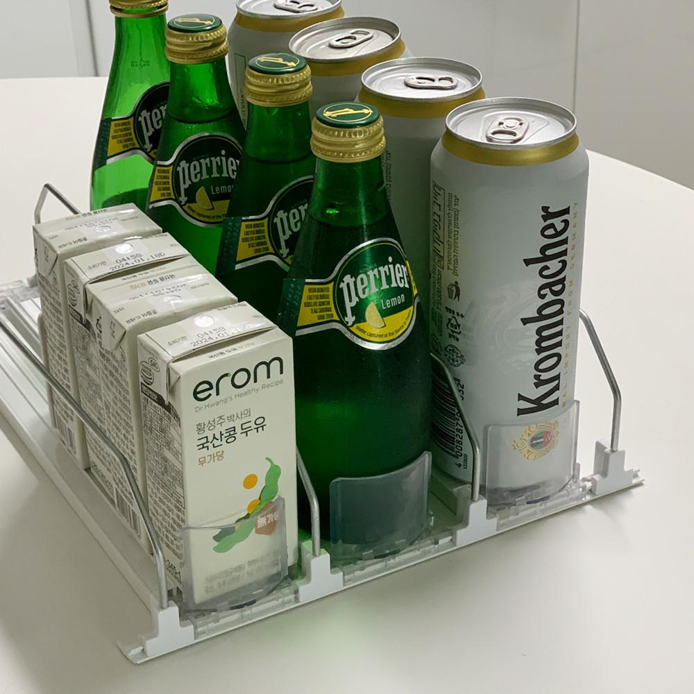 캔 음료 냉장고정리대 자동트레이 디스펜서 3라인