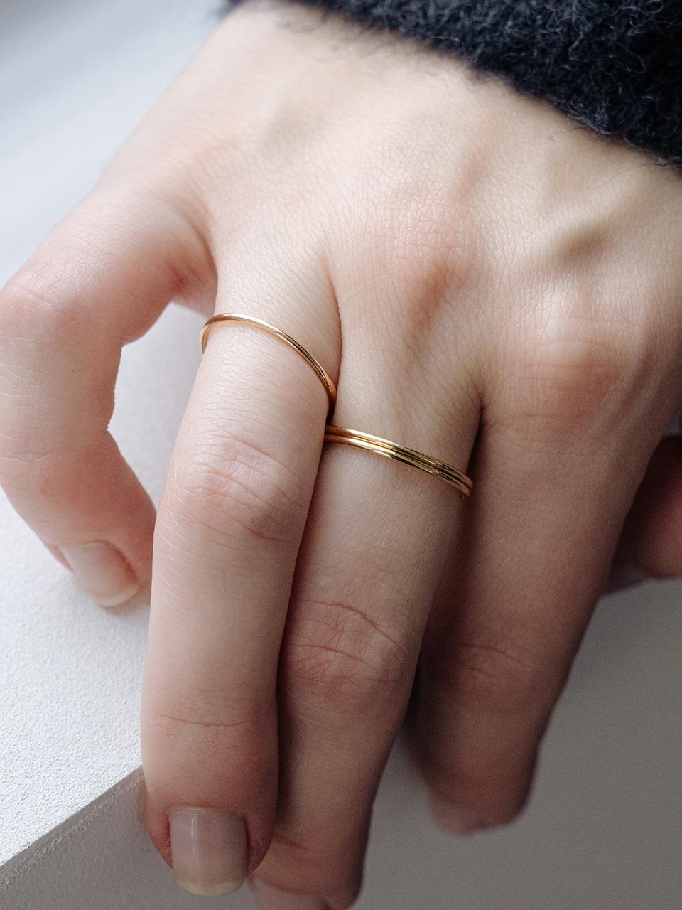 154 [4SET] Layered Silver 925 Ring
